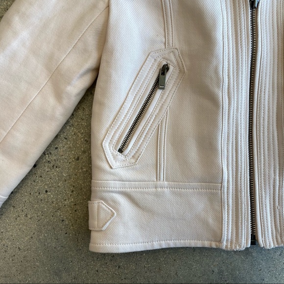 Banana Republic Shearling Pink Moto Bomber Jacket - Picture 5 of 7